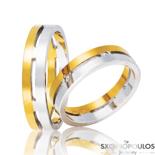 Βέρες Γάμου DR5 (5.00mm) , Χρυσές 14Κ , Ζευγάρι .